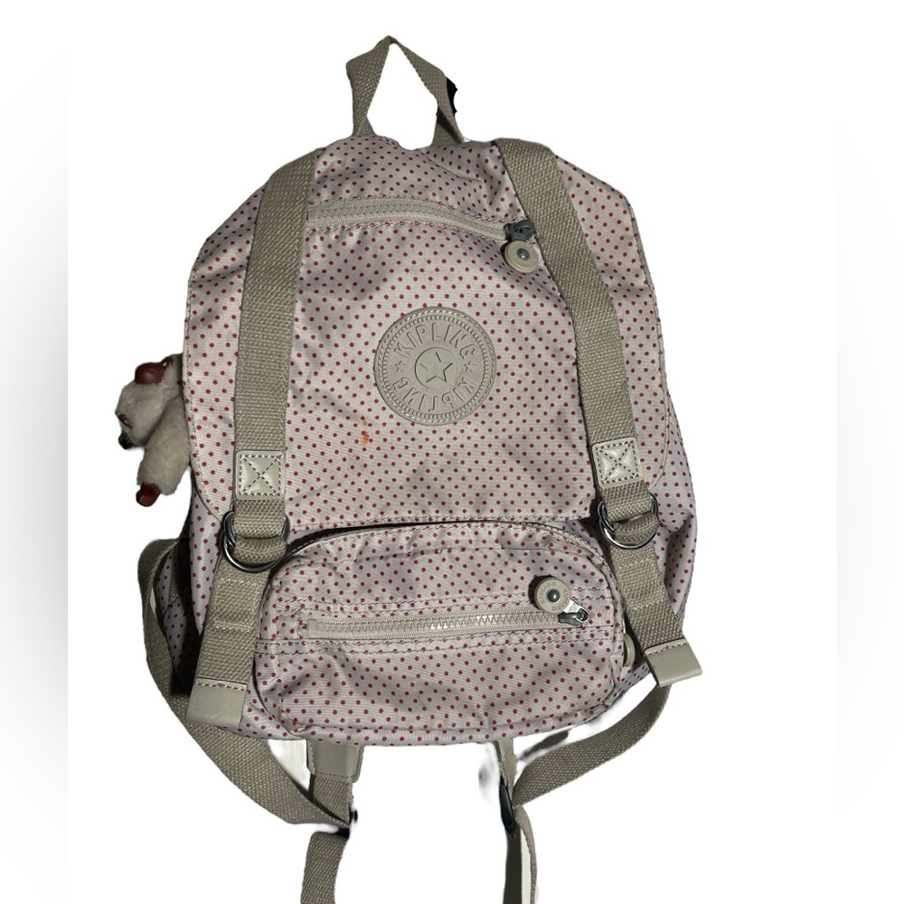 Kipling Small Drawstring Backpack Polka Dot - image 1